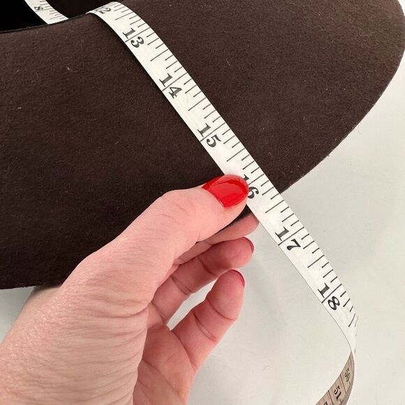 Vintage Y2K Forever 21 Women's Wool Chain Wide Brim Floppy Hat Brown One Size - Picture 8 of 8